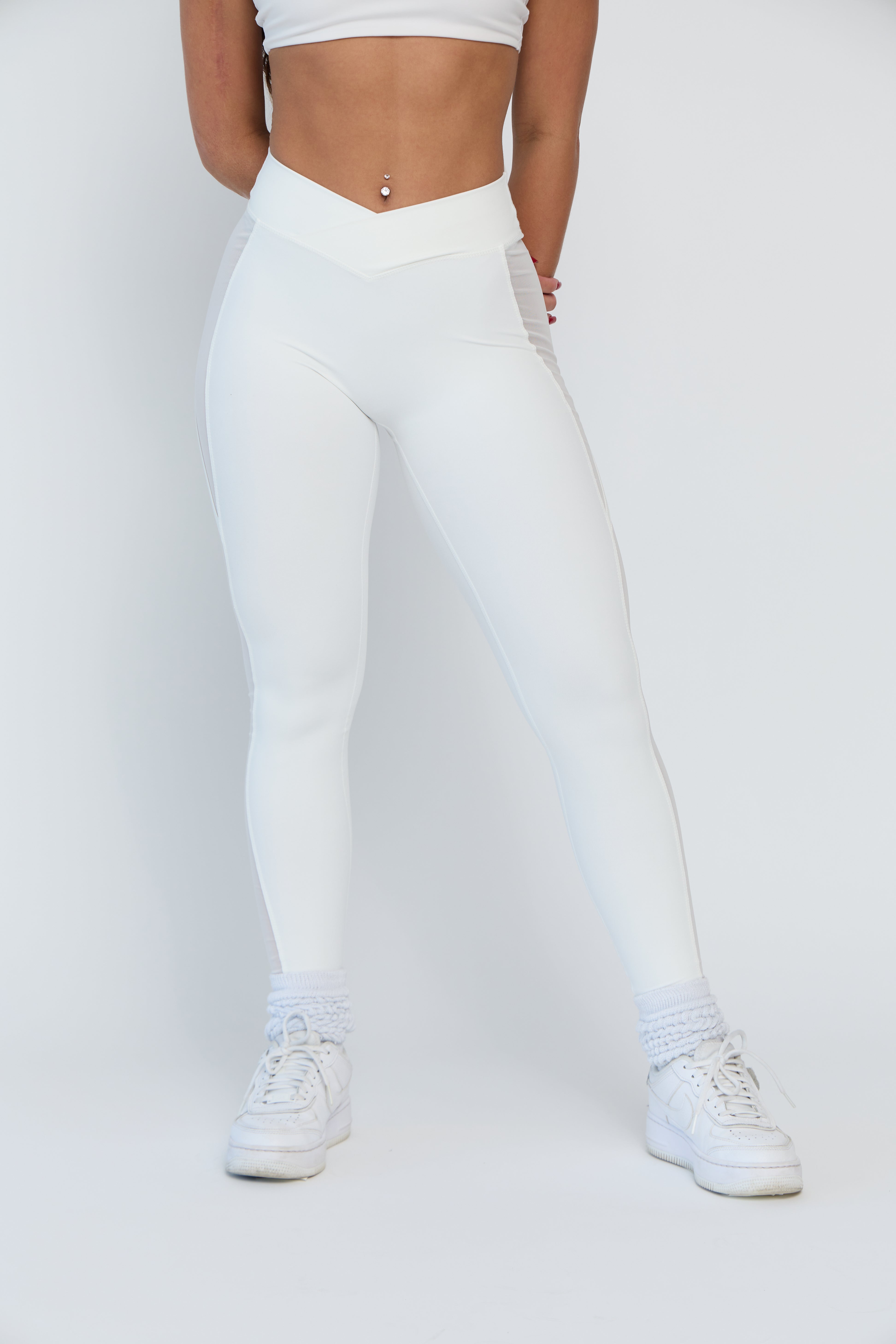 Semi Sheer V-Waist Leggings